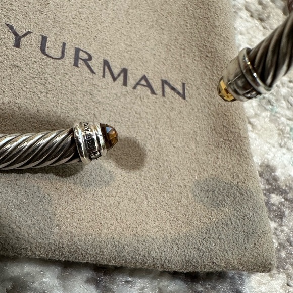 David Yurman 5mm Citrine Cable Bracelet w/ Diamonds - Picture 4 of 14